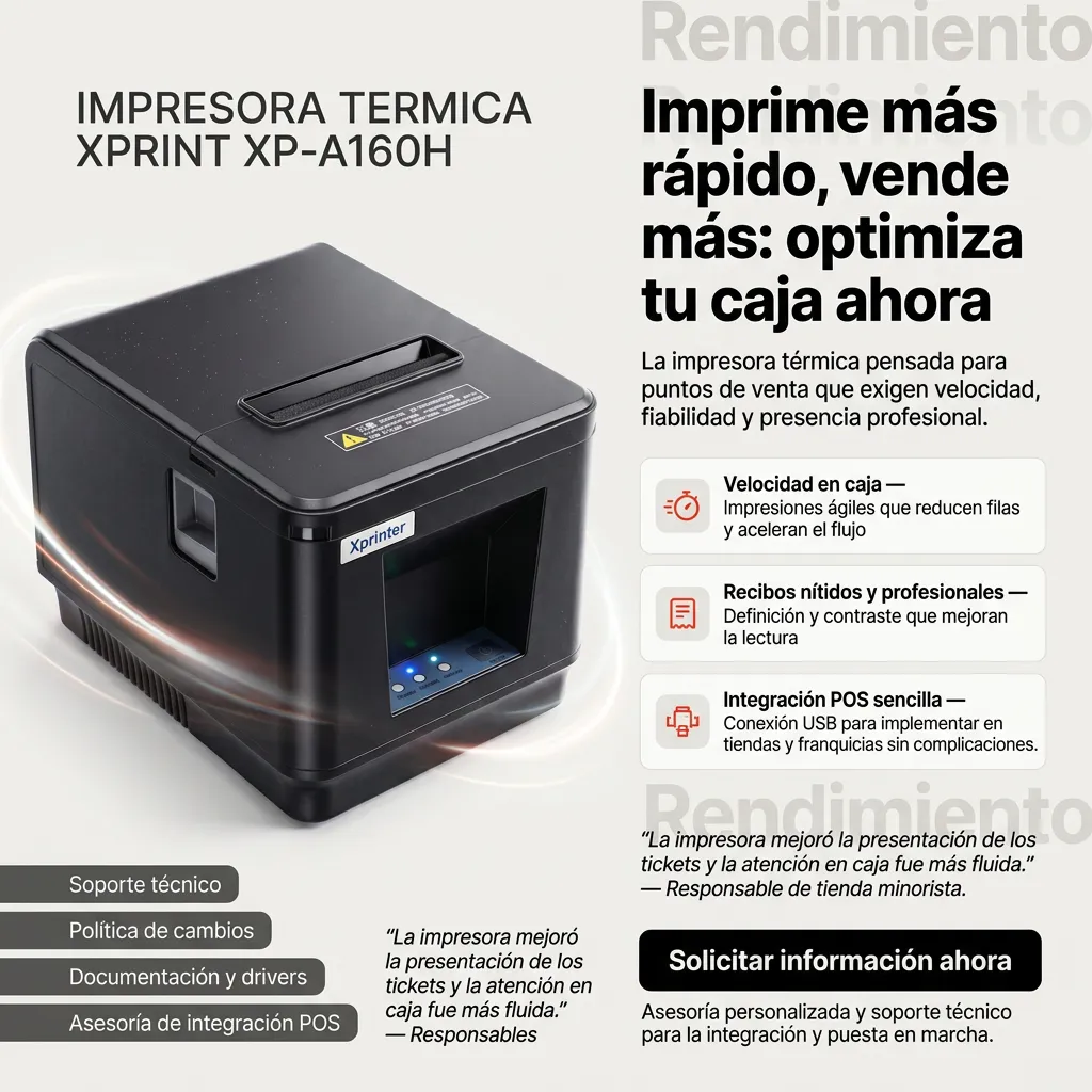 TECNOMAYORISTA IMPRESORA TERMICA CORTE AUTOMATICO XP-A160H