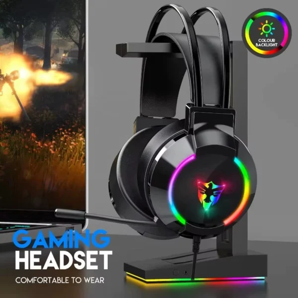 TECNOMAYORISTA DIADEMA GAMER CON LUZ RGB G606 2